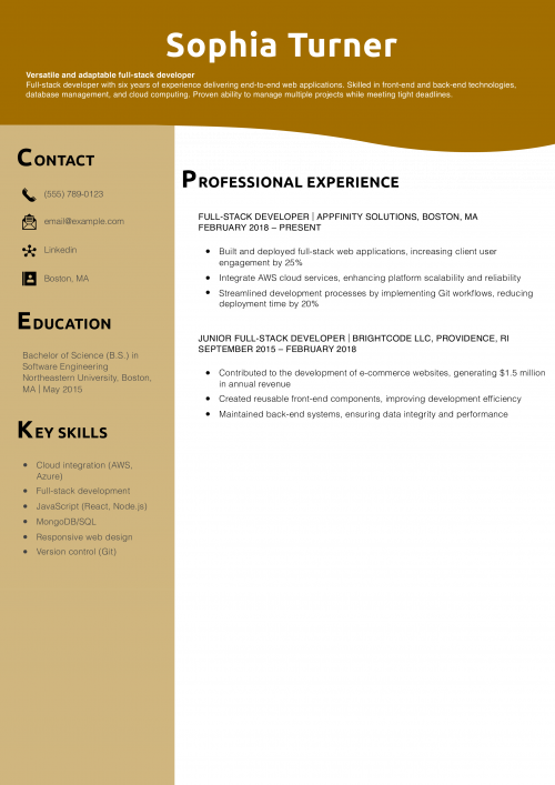 Full-stack Developer Resume