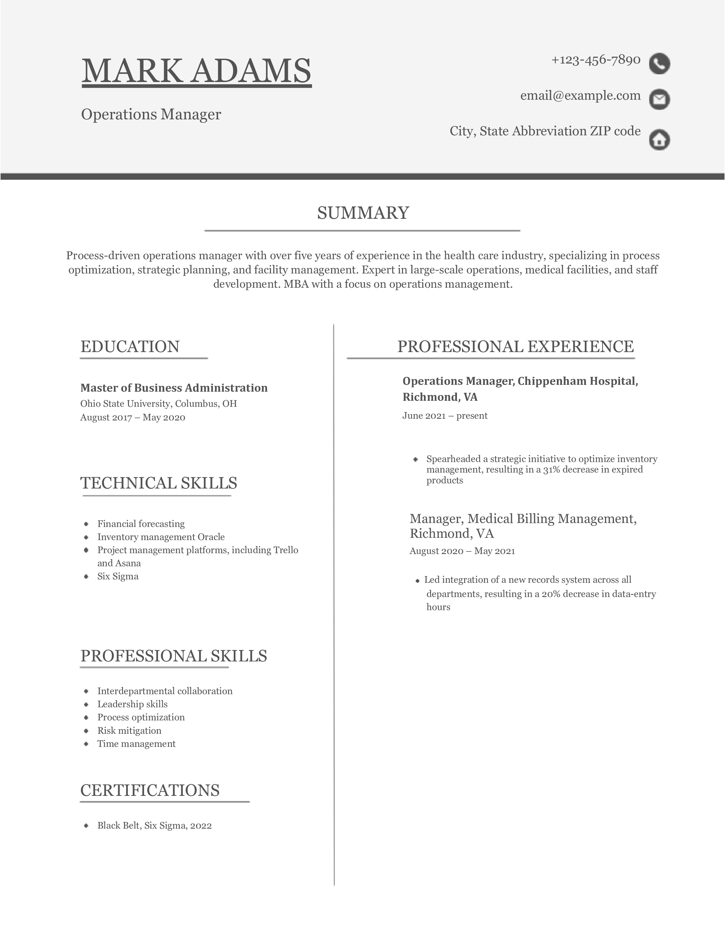 Hybrid Resume Templates and Examples for [y]