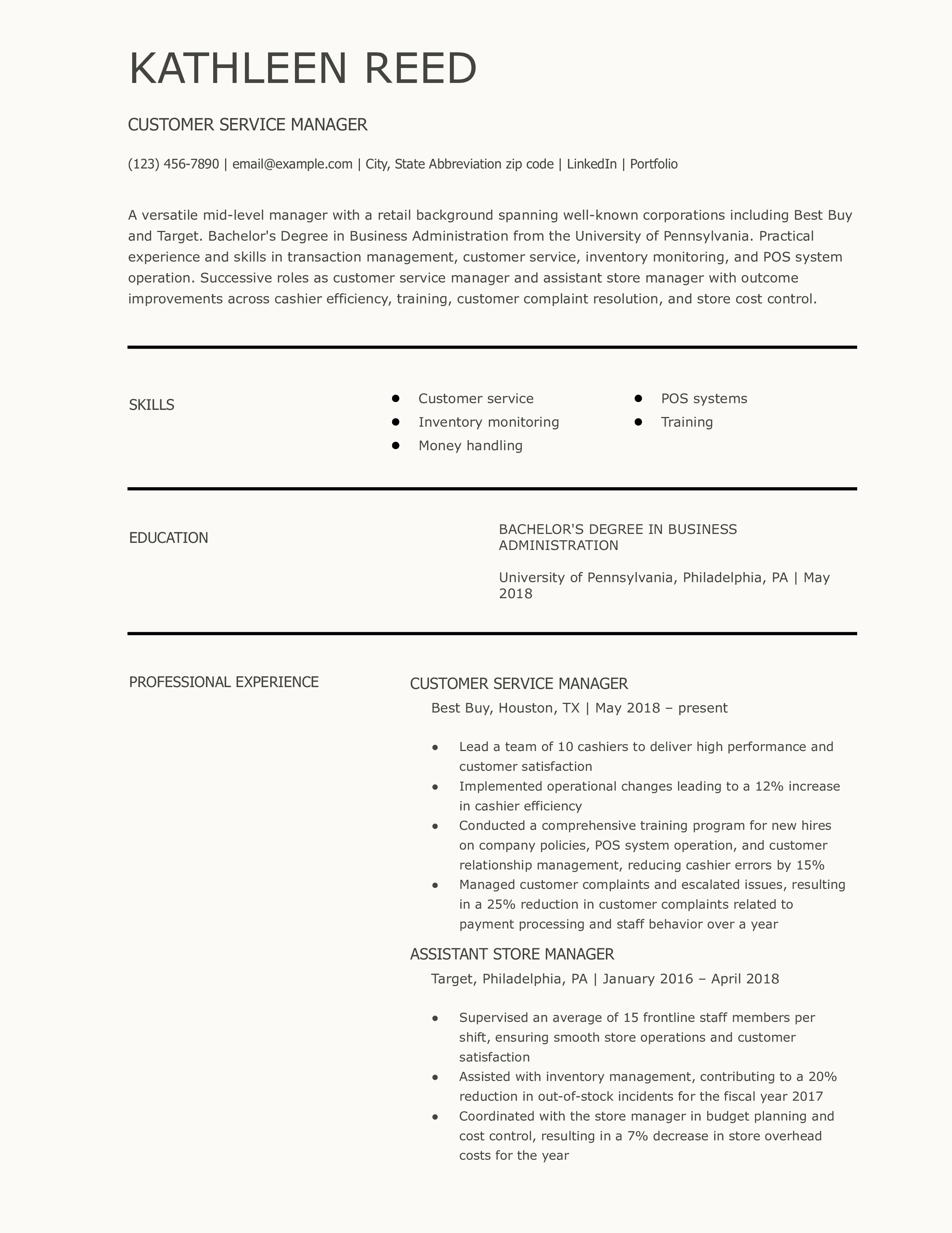 Cashier Resume Examples and Templates for [y]