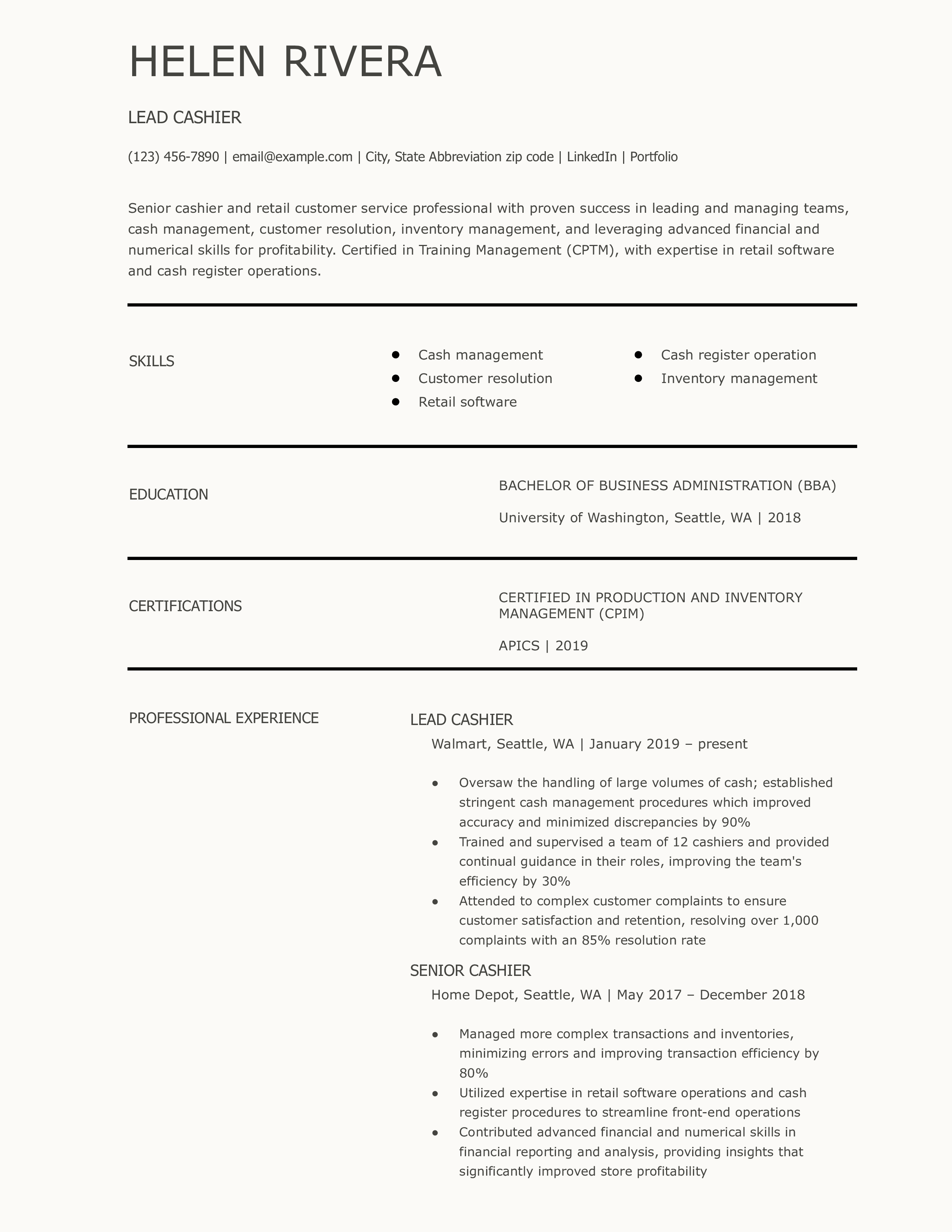 Cashier_Senior-level