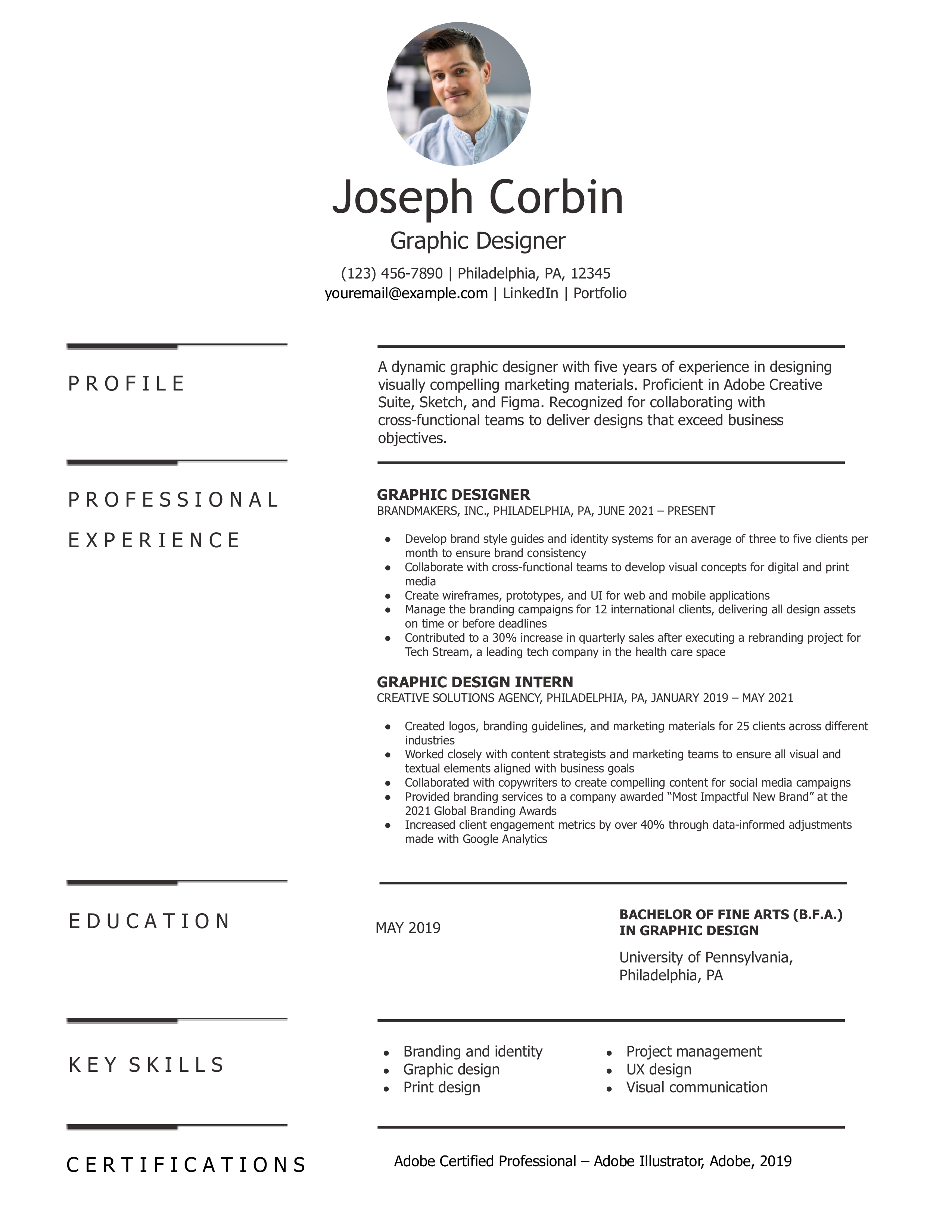 Graphic Design Resume Examples and Templates for [y]