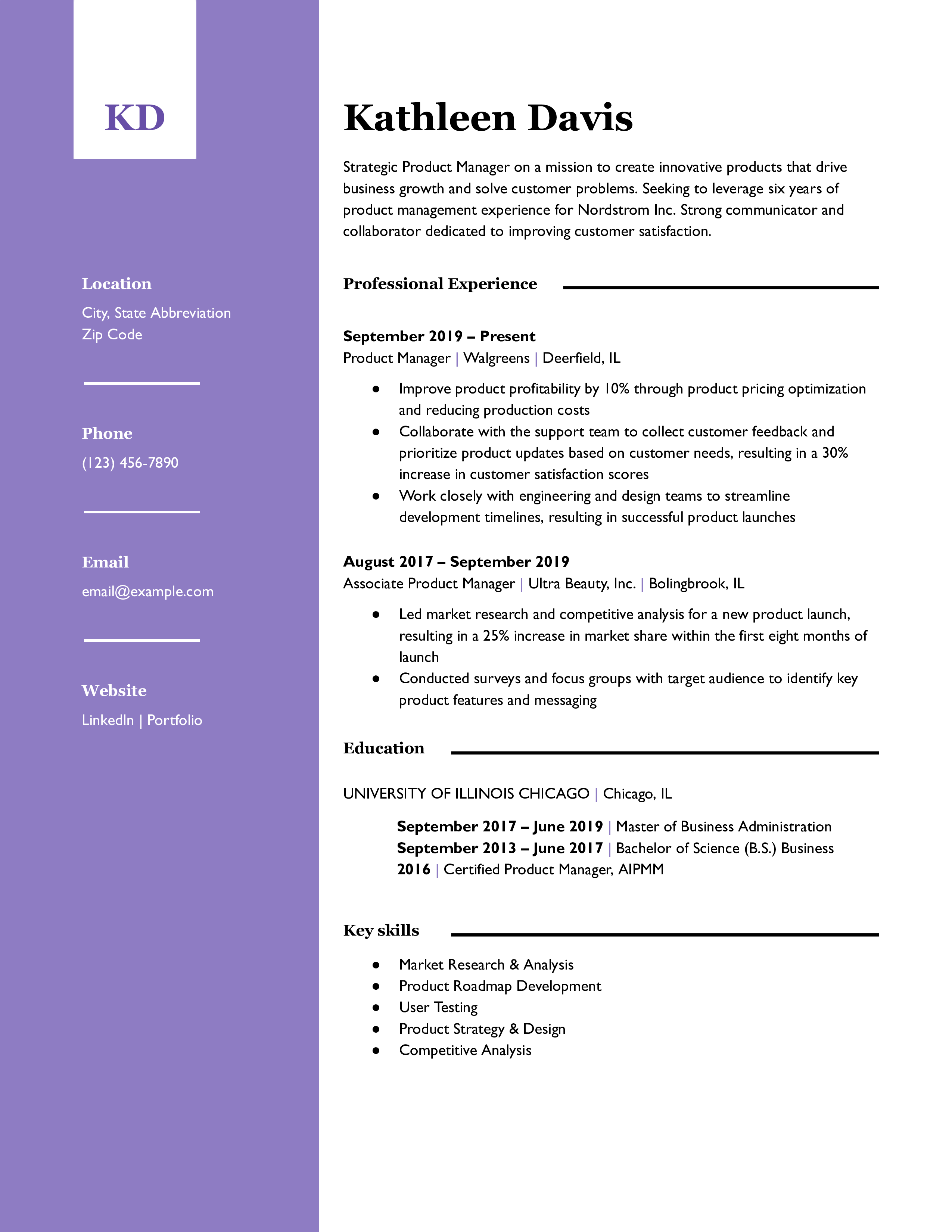 Product Manager Resume Examples and Templates for [y]