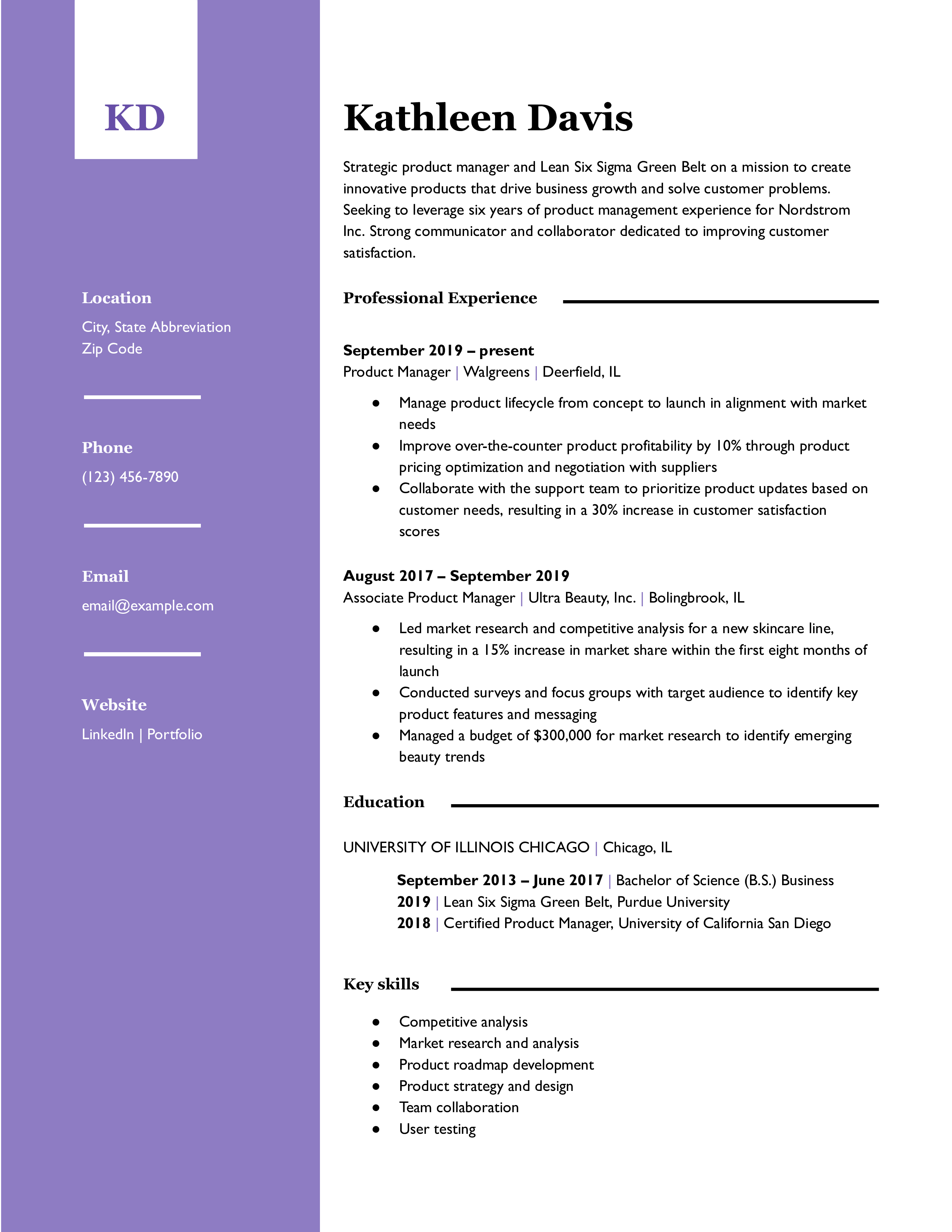 Product Manager Resume Examples and Templates for [y]