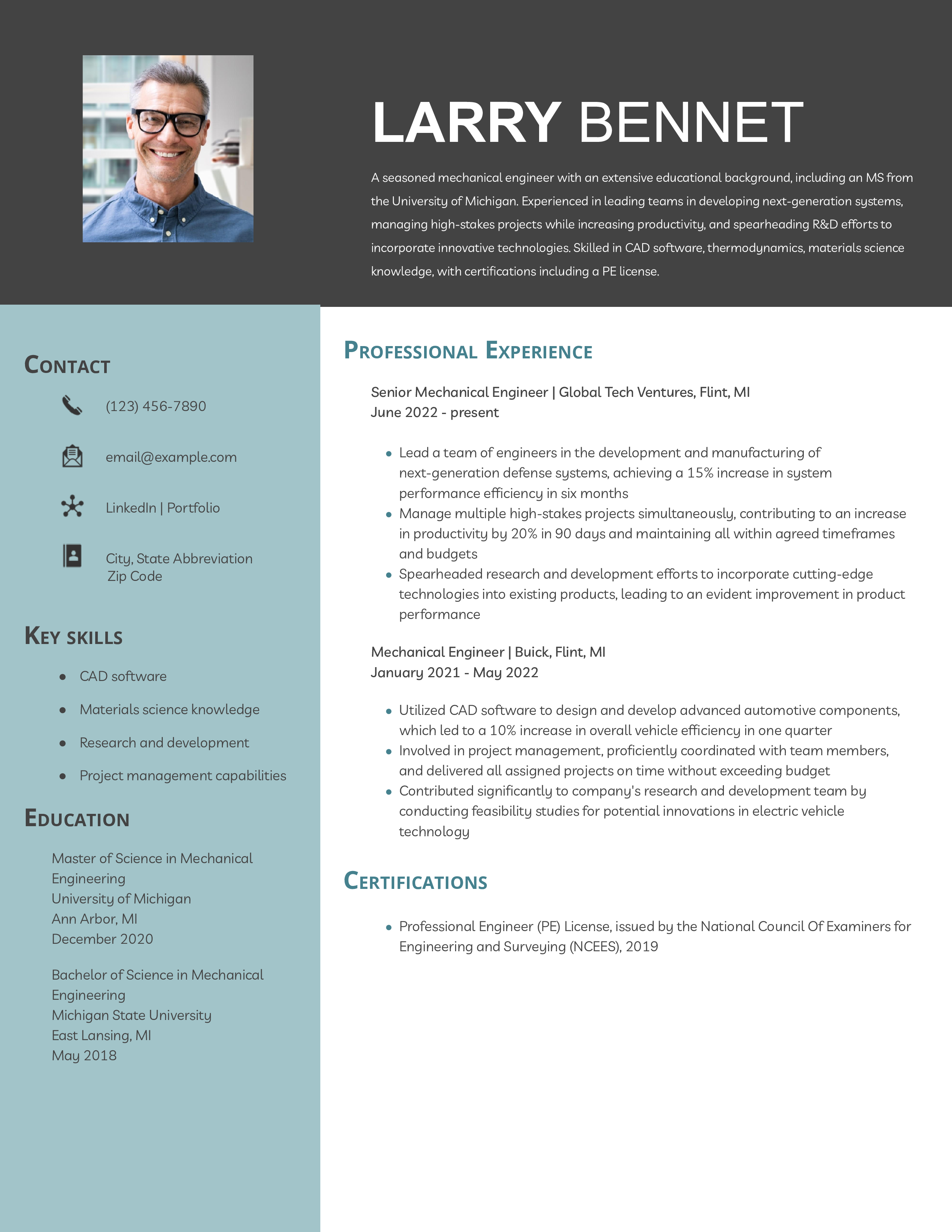 Mechanical Engineer Resume Examples and Templates for [y]