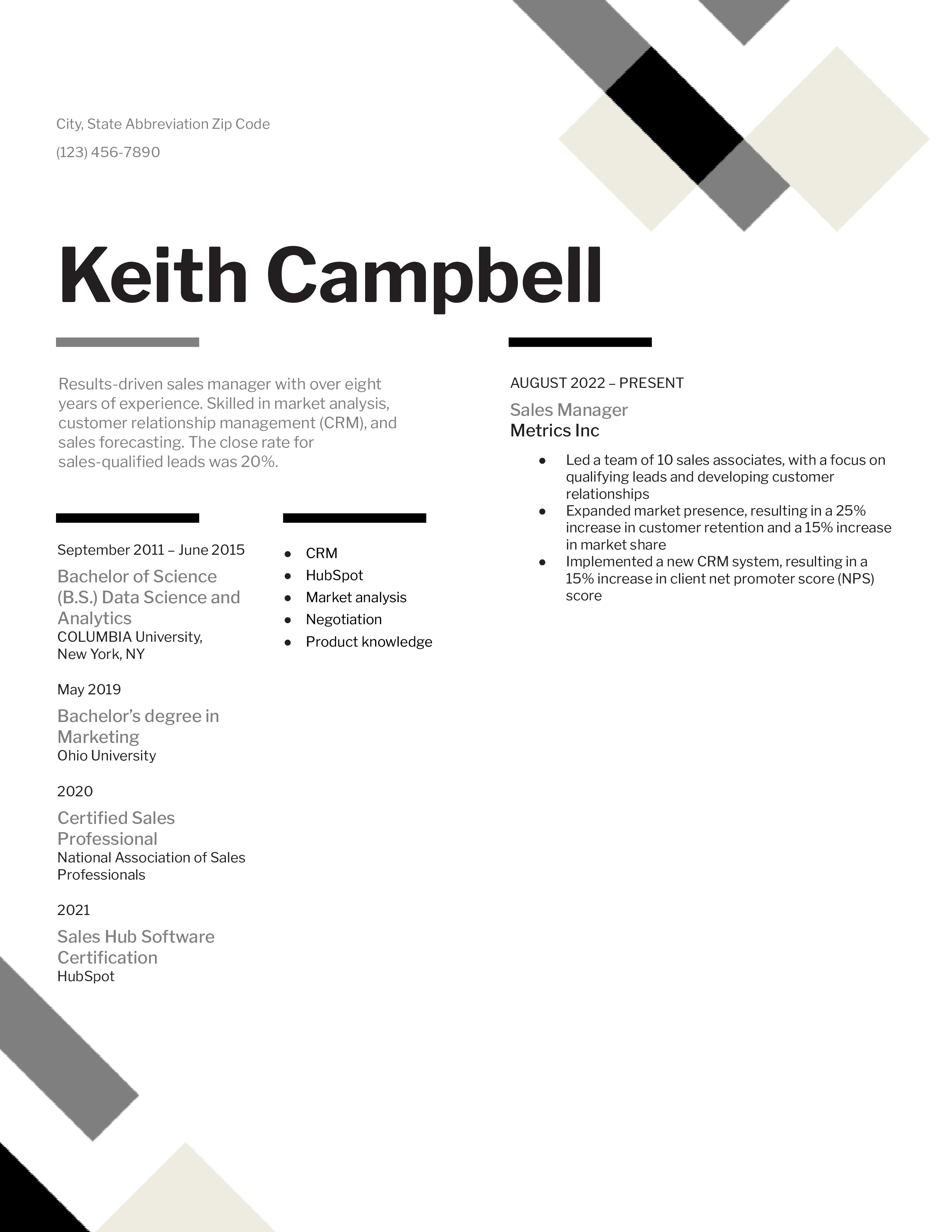 Minimalist Resume Templates and Examples for [y]