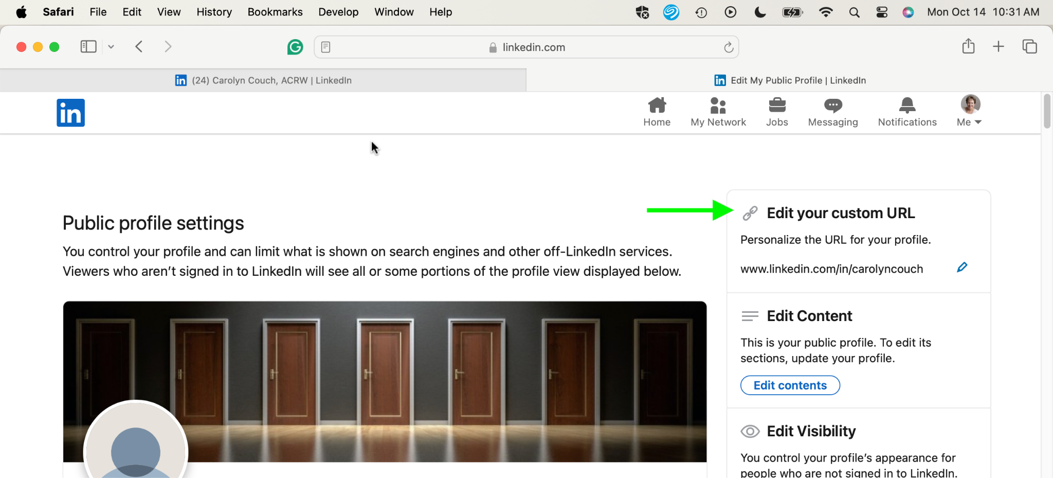 Create a custom LinkedIn URL 3