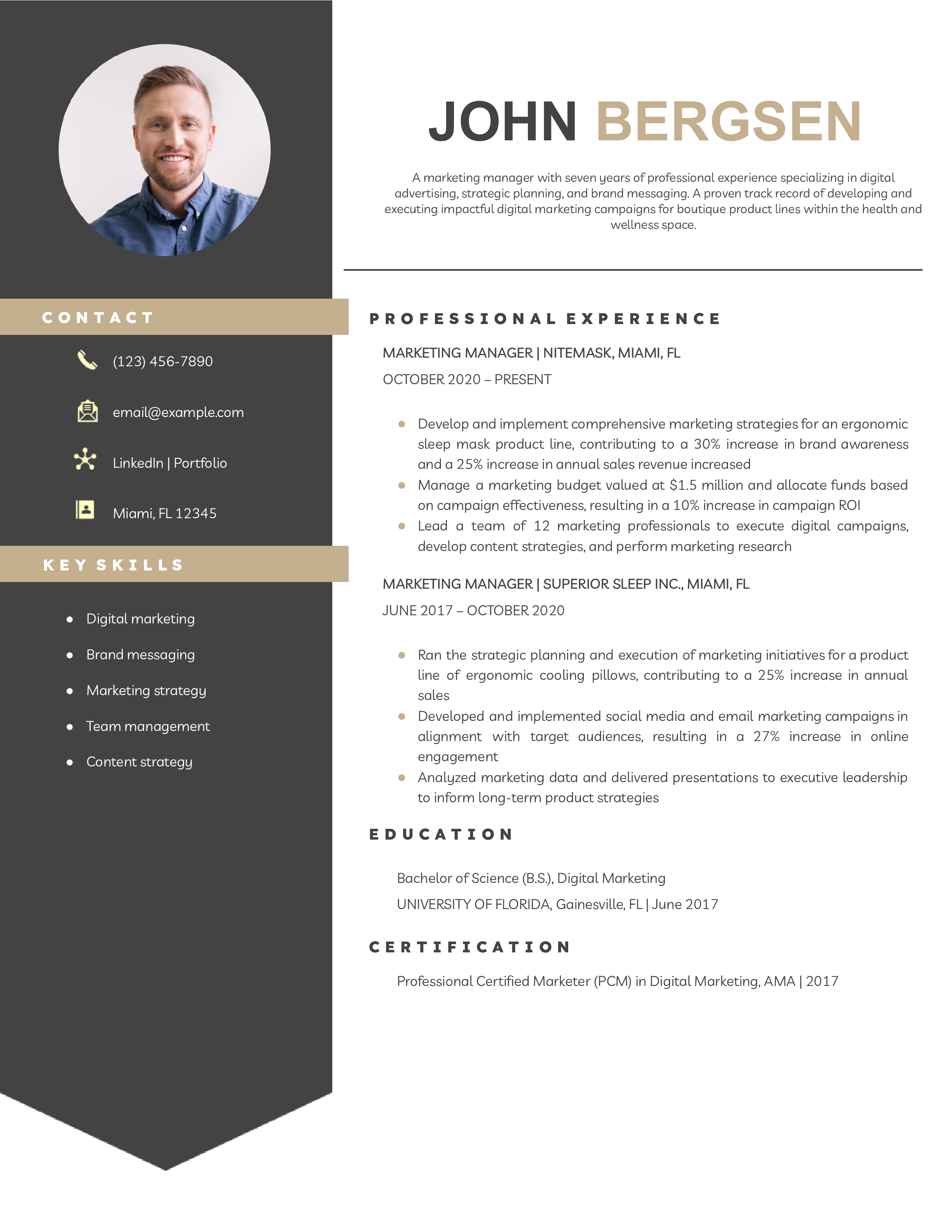 Marketing Manager Resume Examples and Templates for 2024