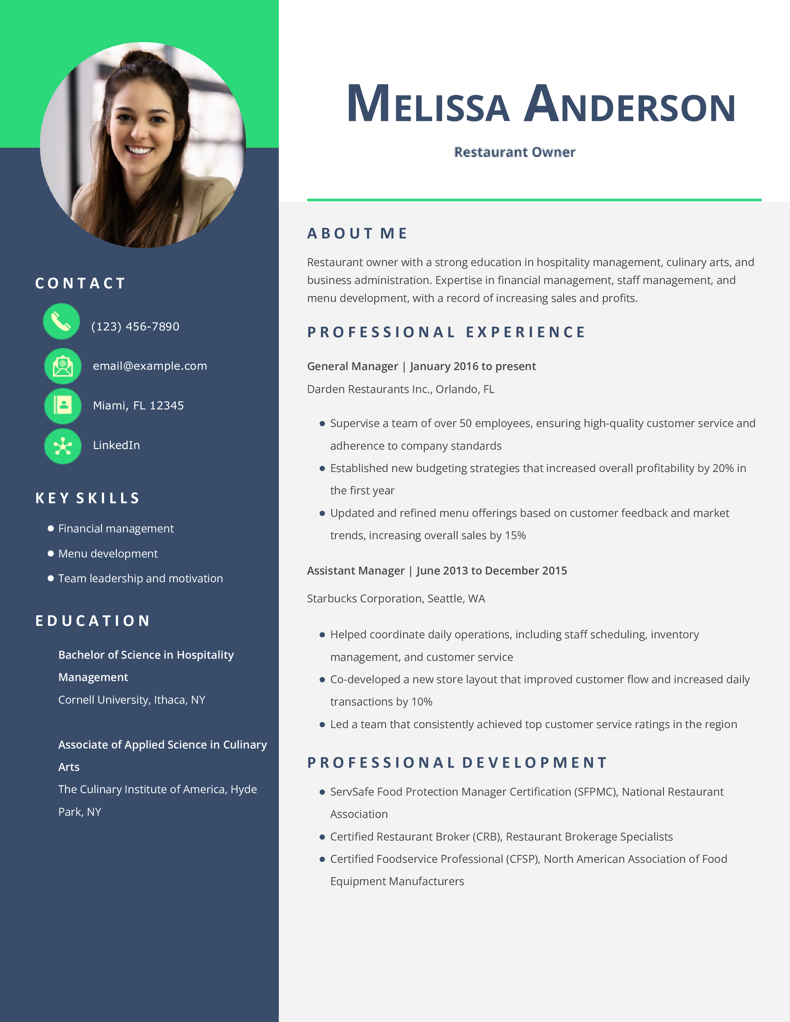 Restaurant Resume Examples and Templates for 2024