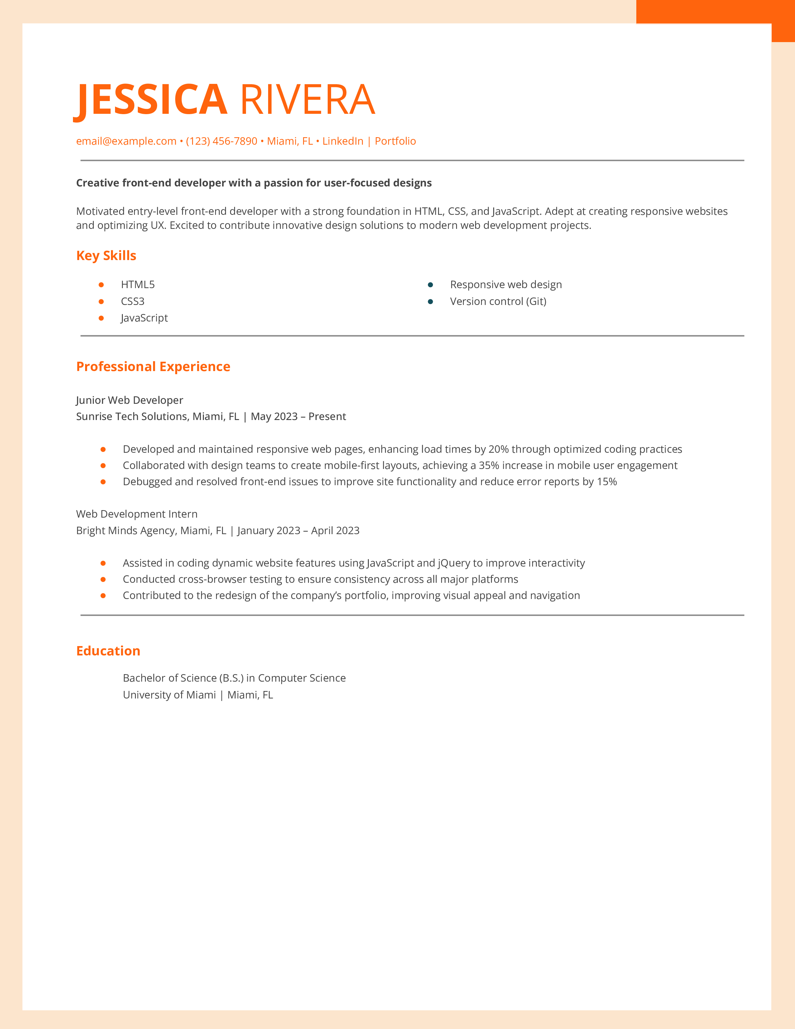 Entry-Level Front-End Developer