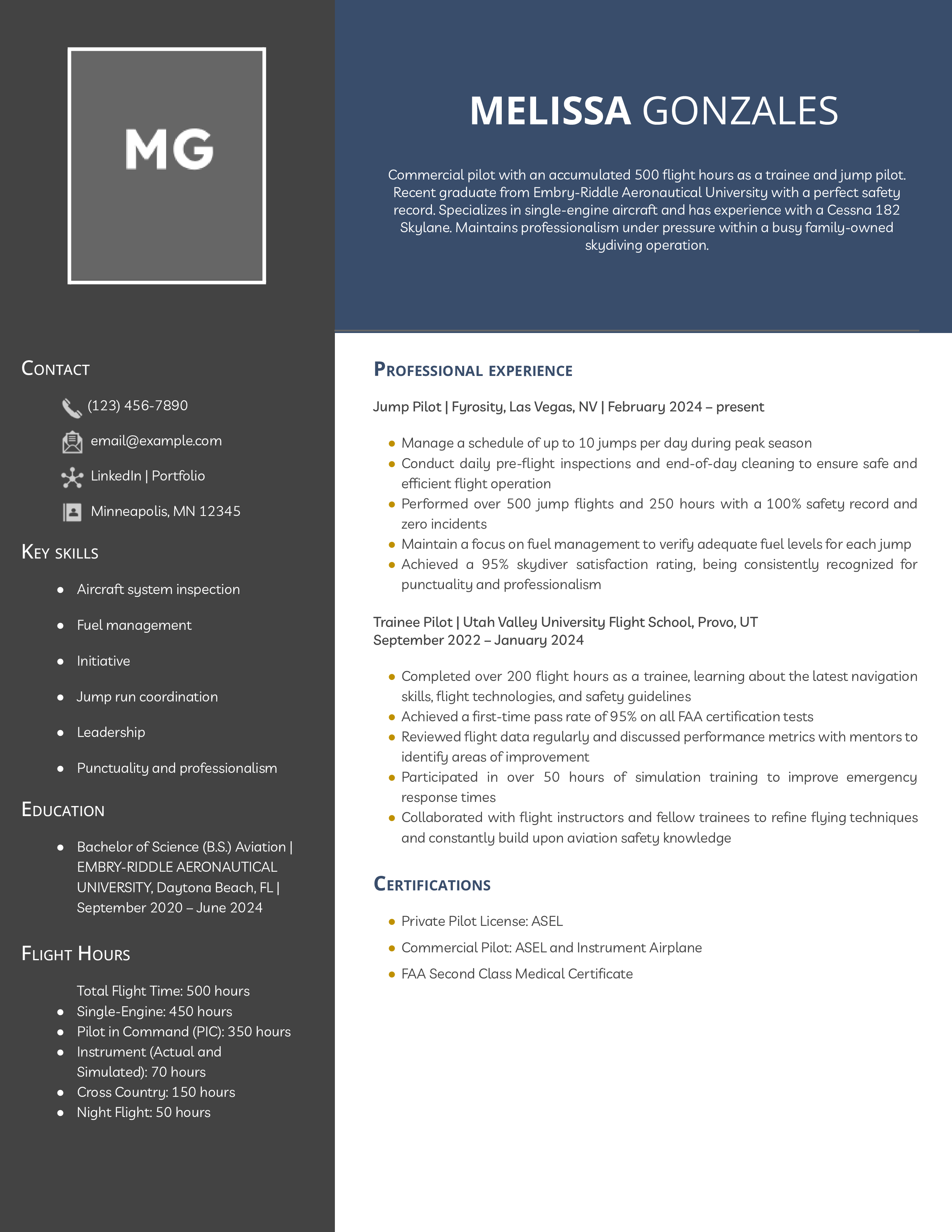 Entry Level Pilot