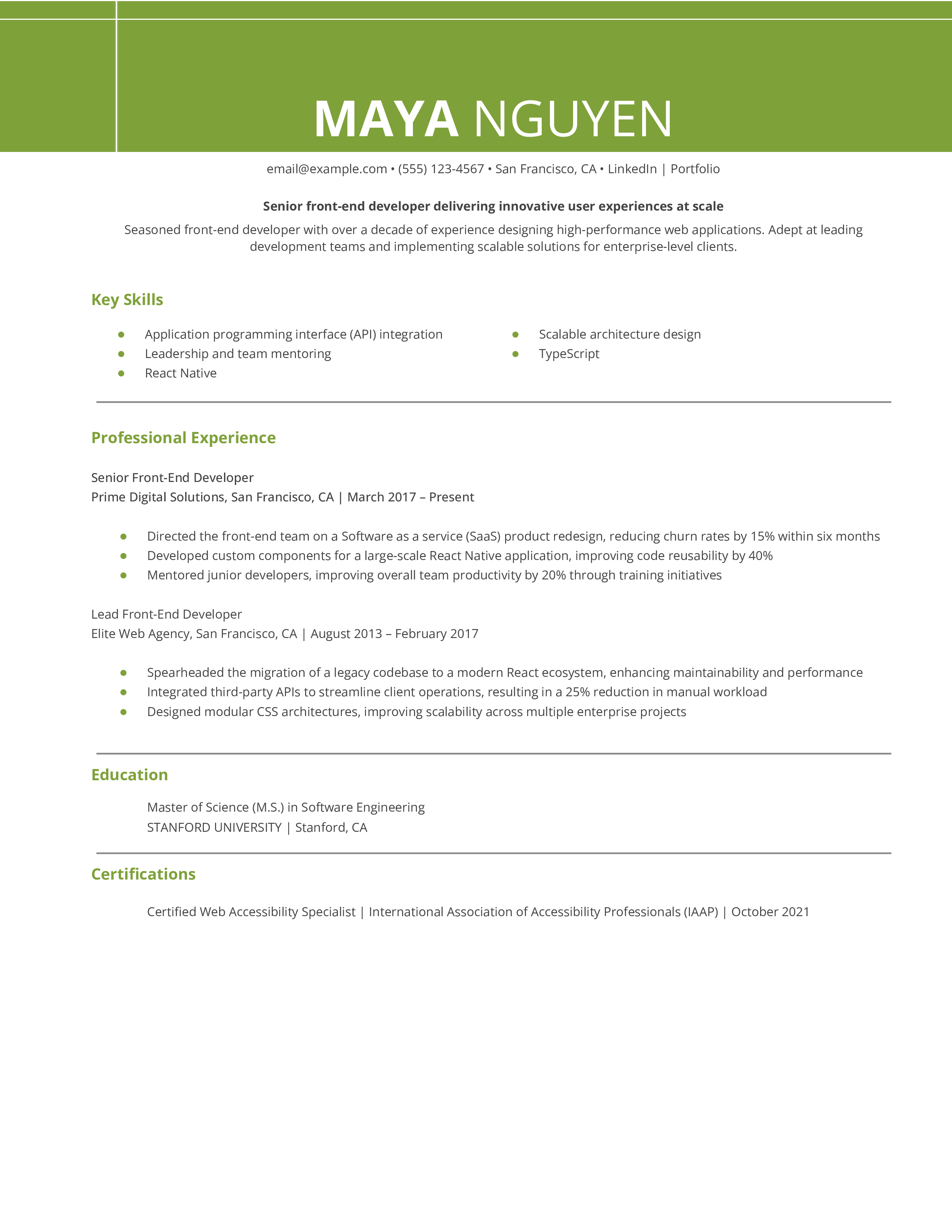 Senior Front-End Developer