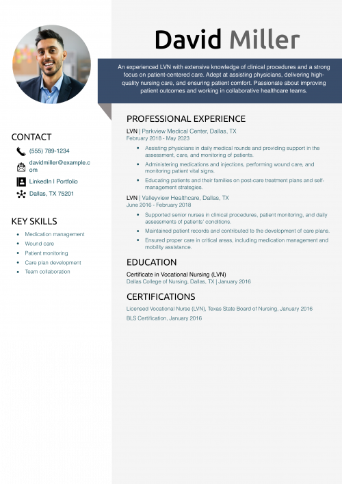 LVN Job Description for Resume Example