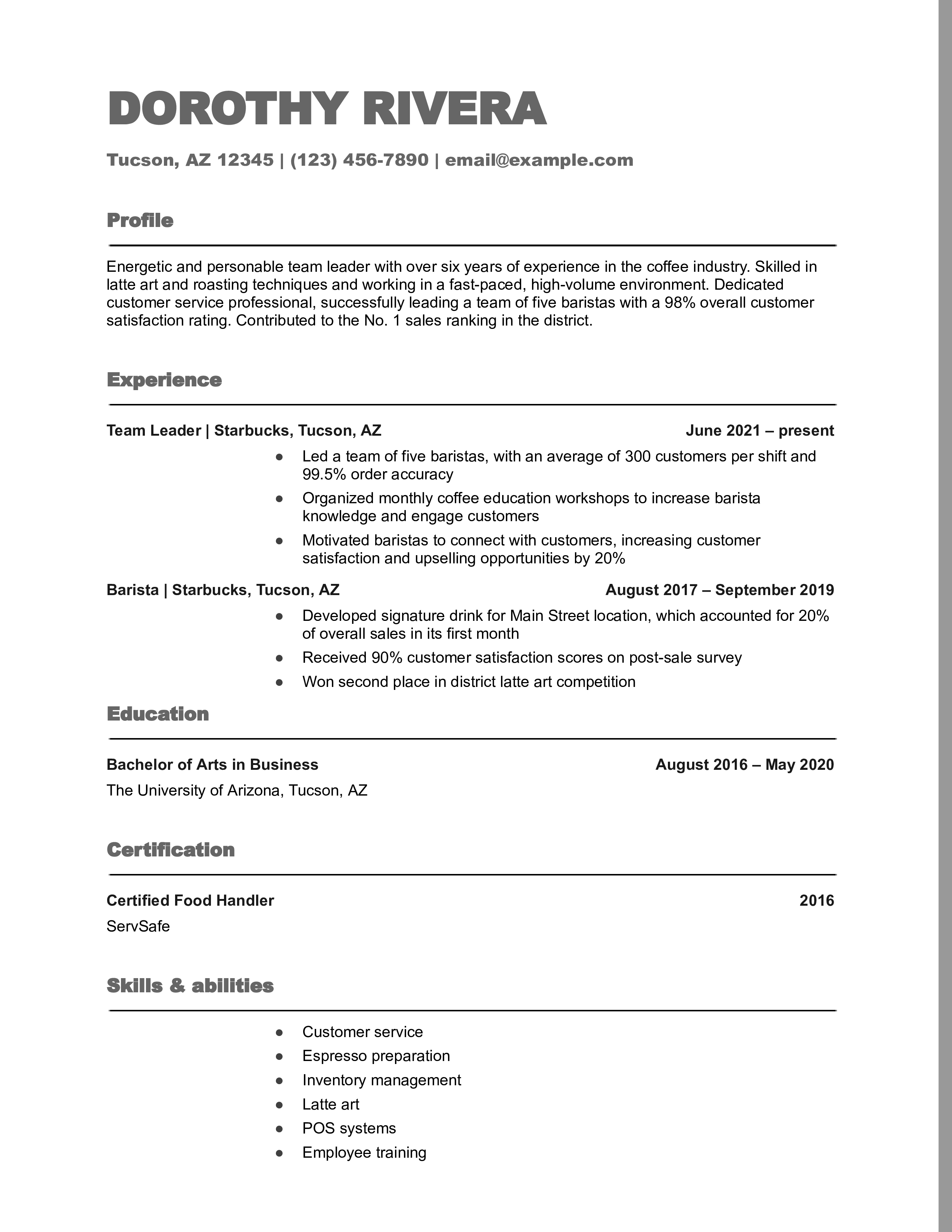 General (Universal) Resume Templates and Examples for 2025